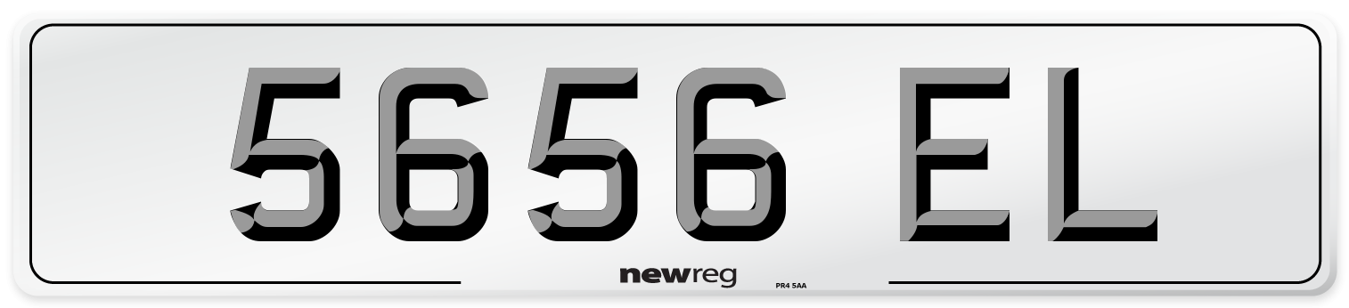 5656 EL Front Number Plate