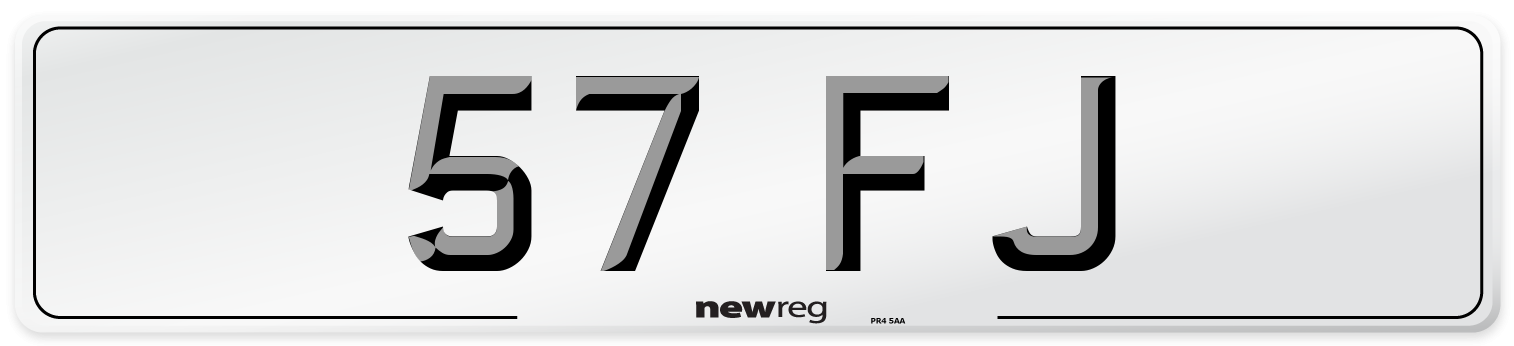 57 FJ Front Number Plate