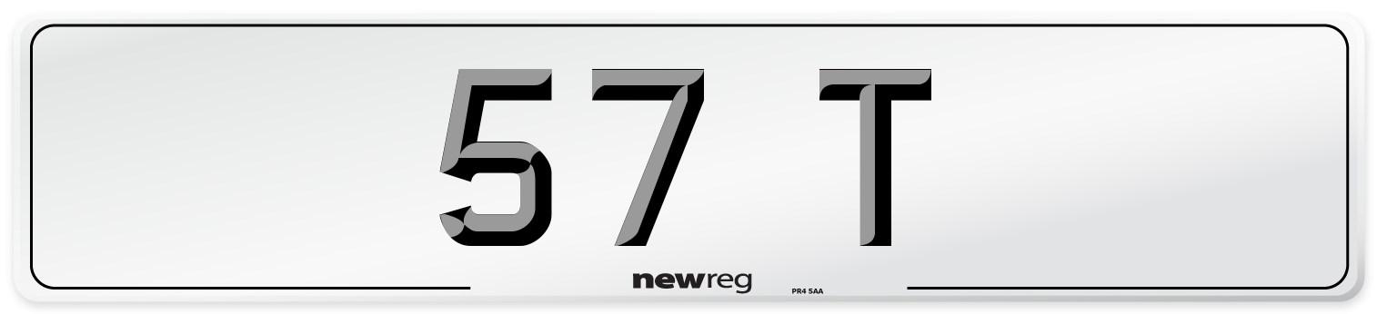 57 T Front Number Plate
