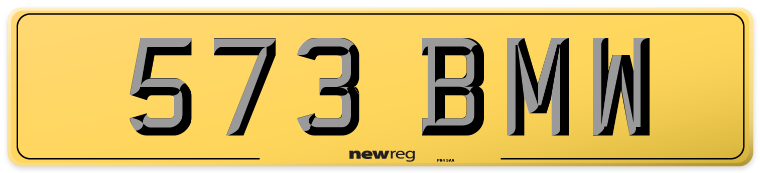 573 BMW Rear Number Plate