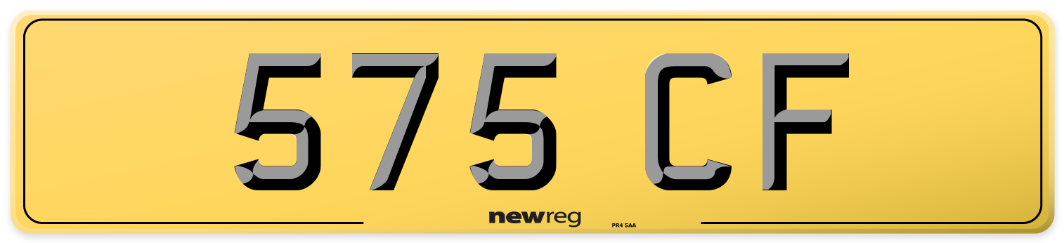 575 CF Rear Number Plate