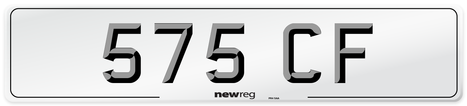 575 CF Front Number Plate
