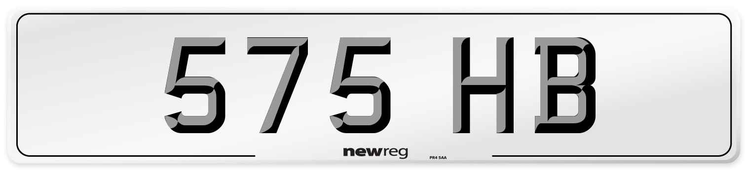 575 HB Front Number Plate