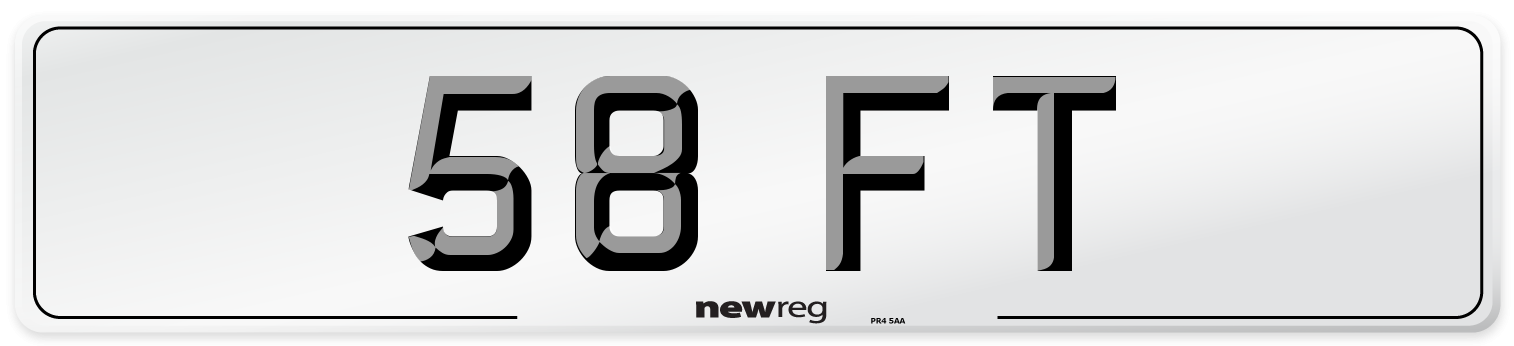 58 FT Front Number Plate