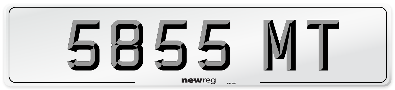 5855 MT Front Number Plate