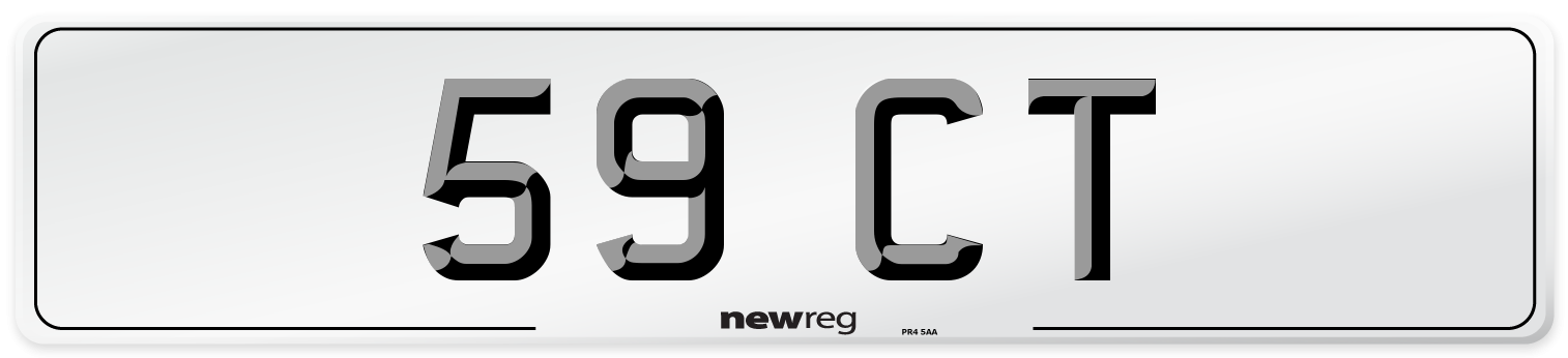 59 CT Front Number Plate