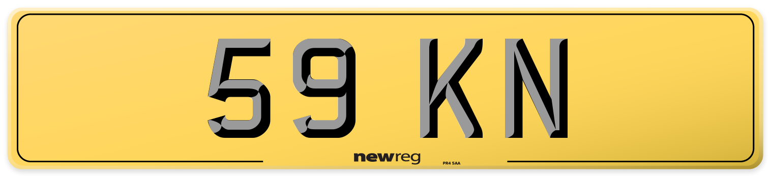59 KN Rear Number Plate