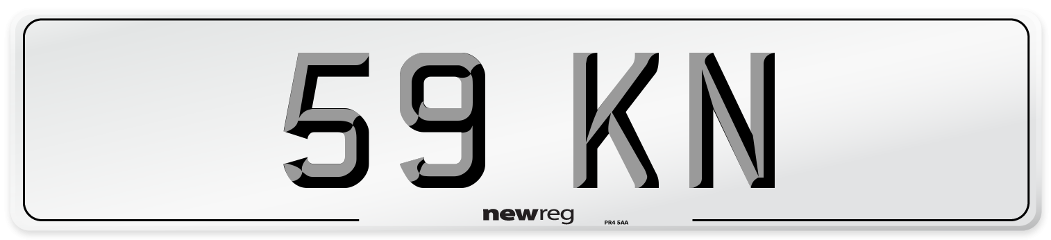 59 KN Front Number Plate