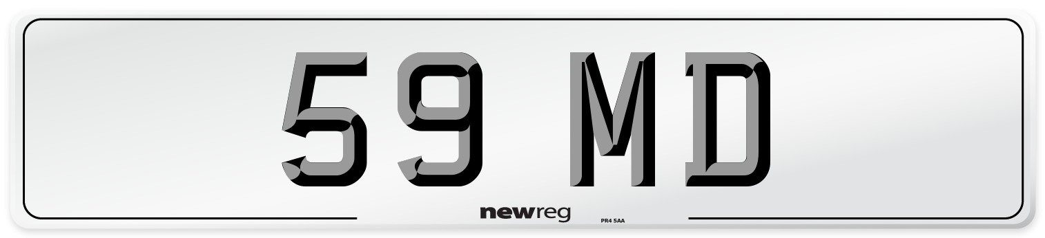 59 MD Front Number Plate