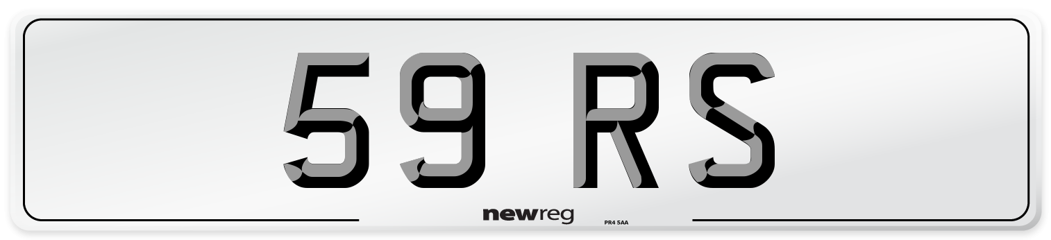59 RS Front Number Plate