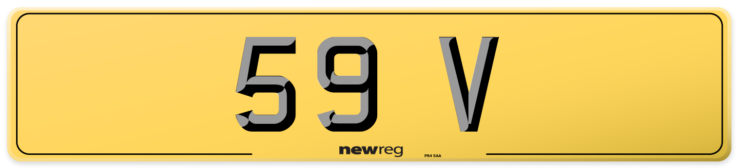 59 V Rear Number Plate
