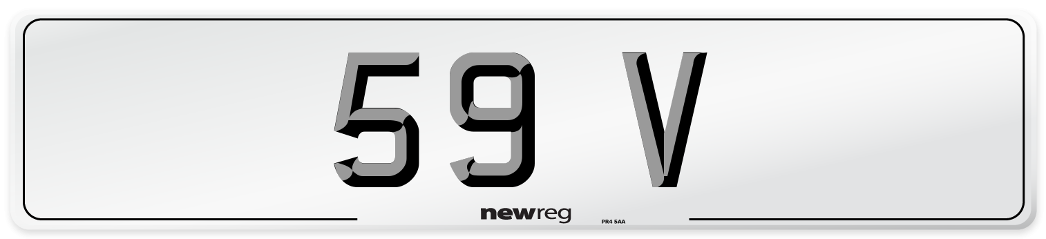 59 V Front Number Plate