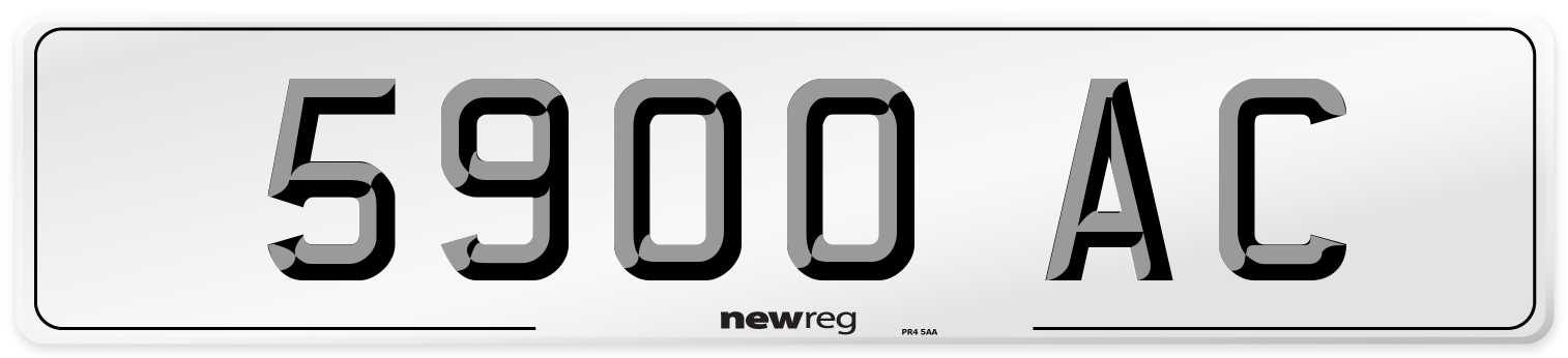 5900 AC Front Number Plate
