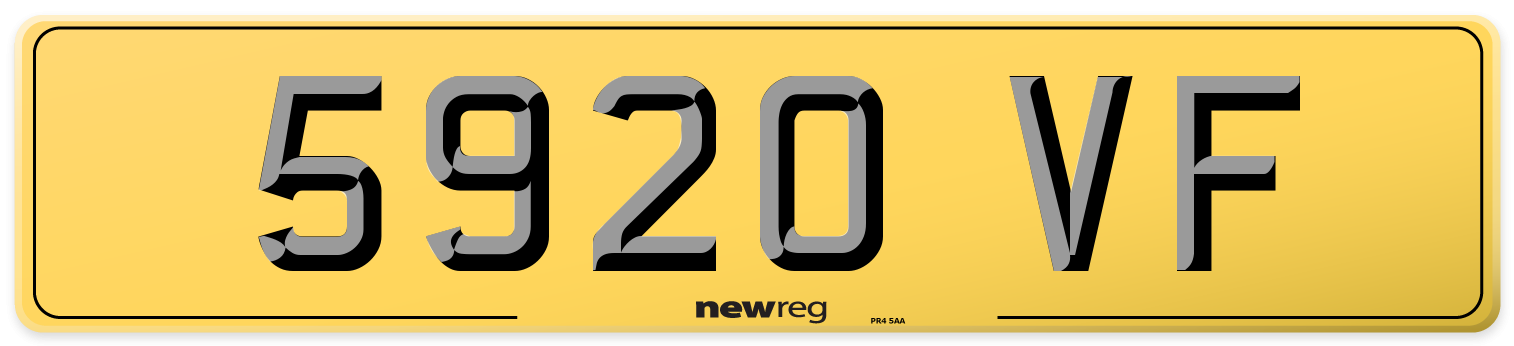 5920 VF Rear Number Plate