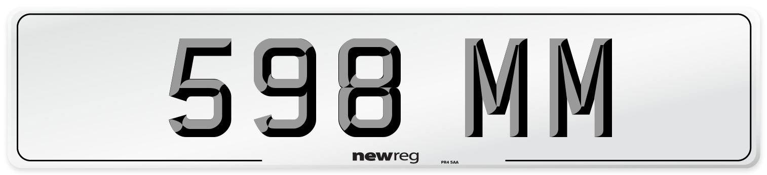 598 MM Front Number Plate