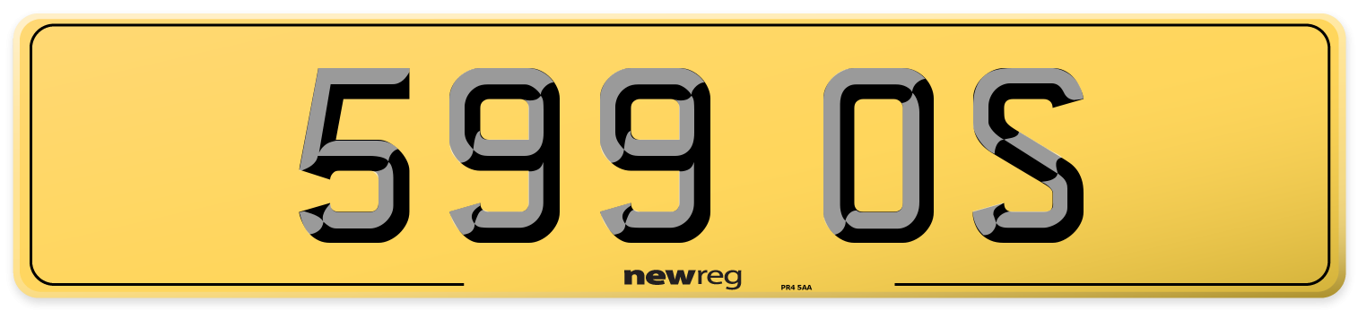 599 OS Rear Number Plate