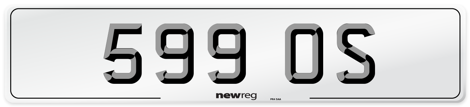 599 OS Front Number Plate