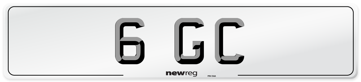 6 GC Front Number Plate