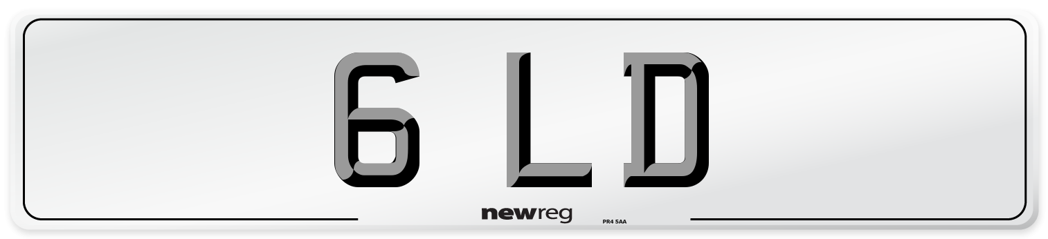 6 LD Front Number Plate