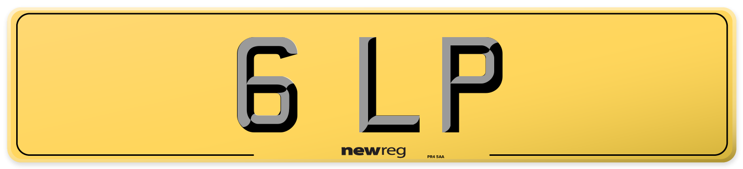6 LP Rear Number Plate