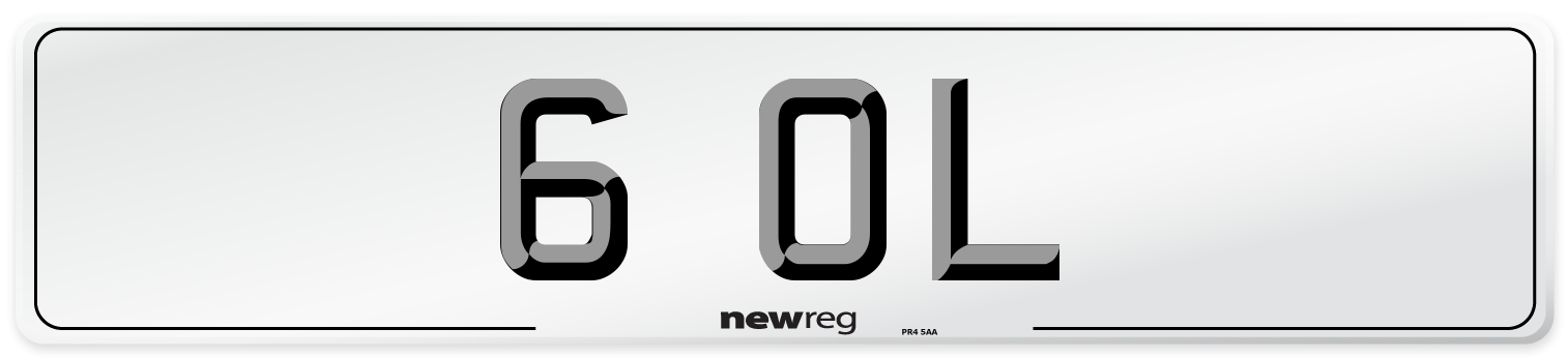 6 OL Front Number Plate