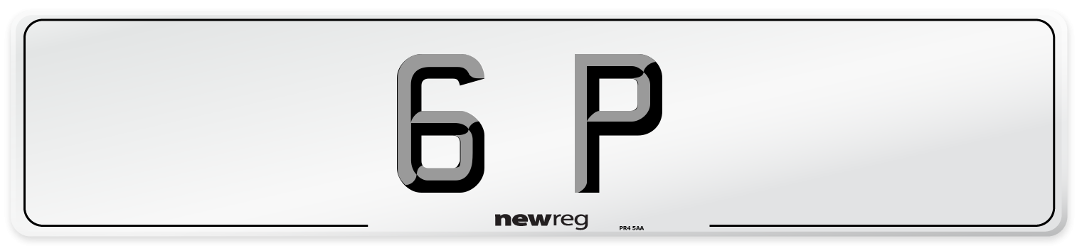 6 P Front Number Plate