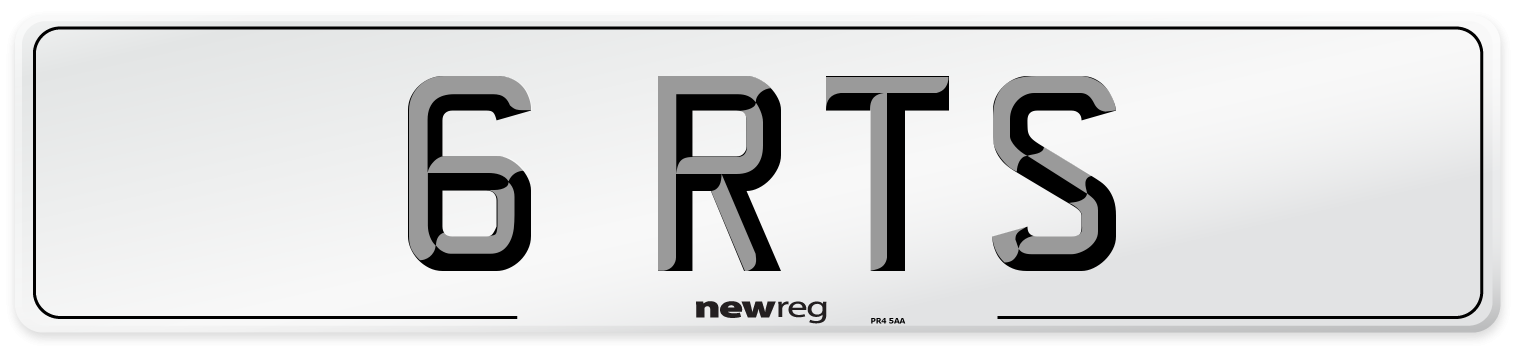 6 RTS Front Number Plate