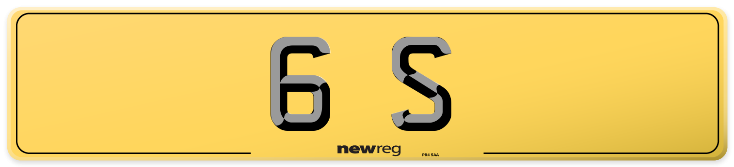 6 S Rear Number Plate