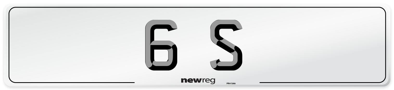 6 S Front Number Plate