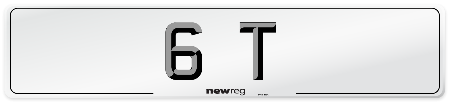 6 T Front Number Plate