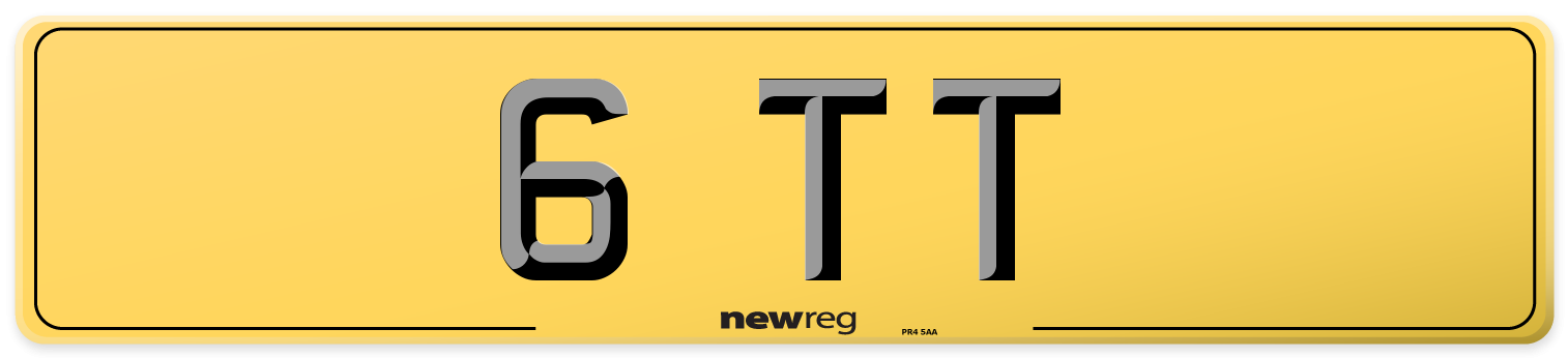 6 TT Rear Number Plate