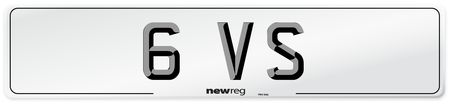 6 VS Front Number Plate
