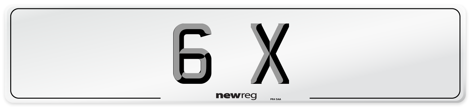6 X Front Number Plate
