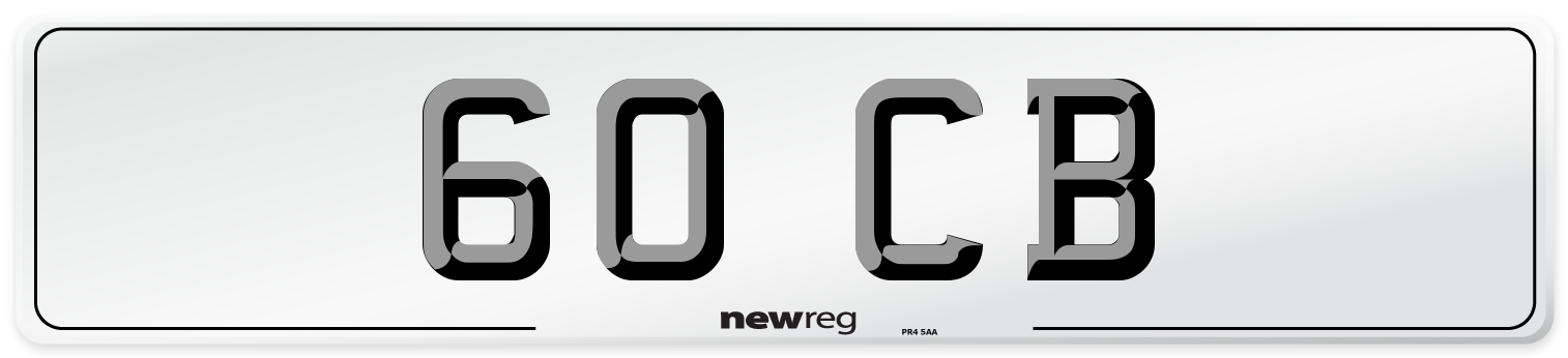 60 CB Front Number Plate
