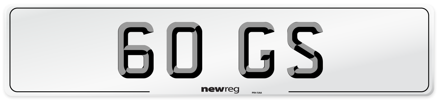 60 GS Front Number Plate
