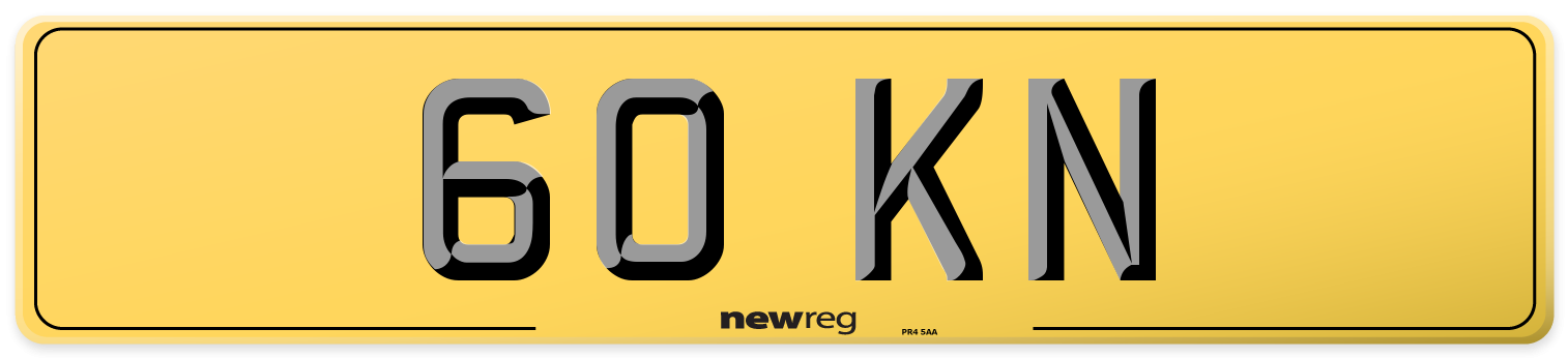 60 KN Rear Number Plate