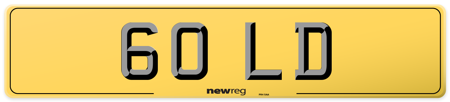 60 LD Rear Number Plate
