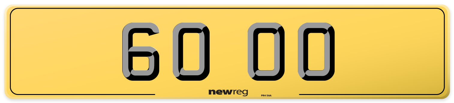 60 OO Rear Number Plate