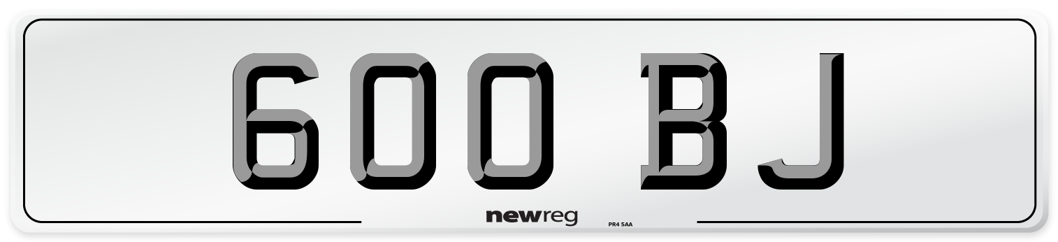 600 BJ Front Number Plate