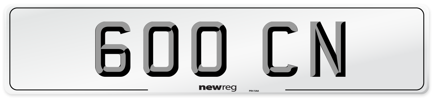 600 CN Front Number Plate