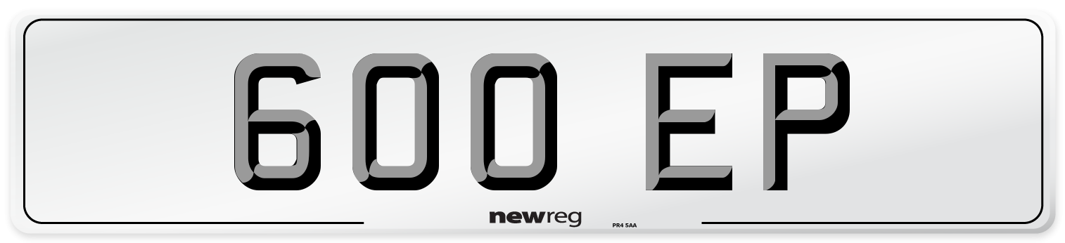 600 EP Front Number Plate