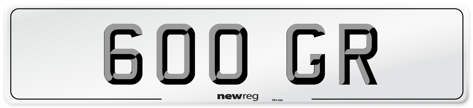 600 GR Front Number Plate