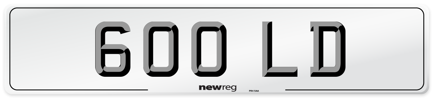 600 LD Front Number Plate