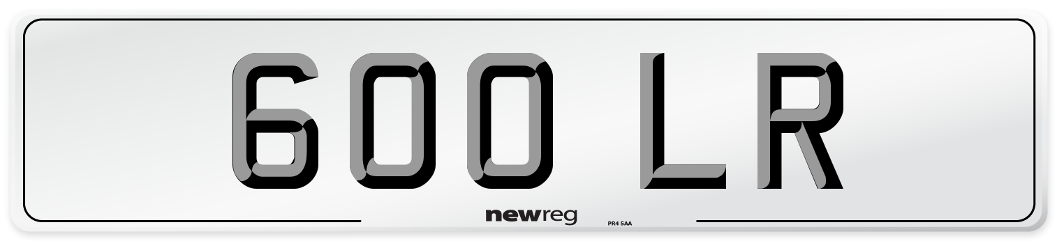 600 LR Front Number Plate