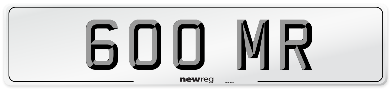 600 MR Front Number Plate