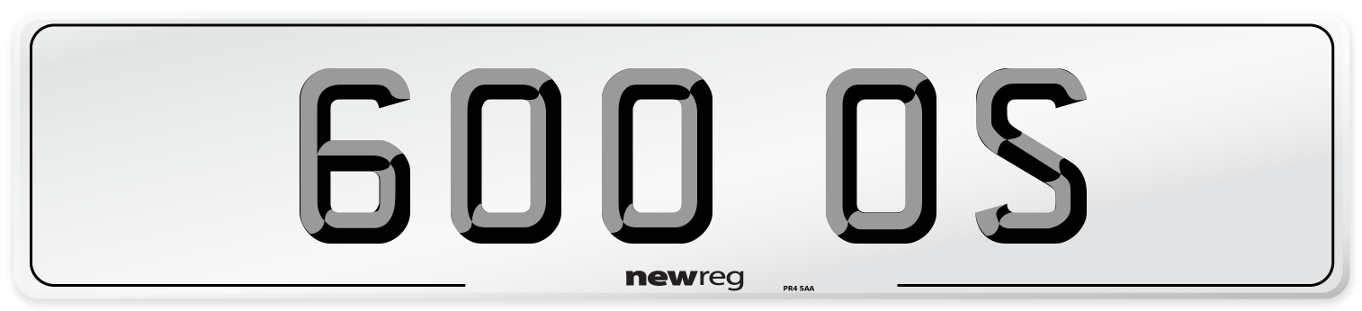 600 OS Front Number Plate