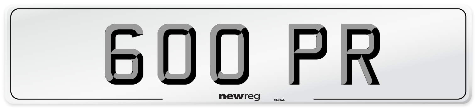 600 PR Front Number Plate