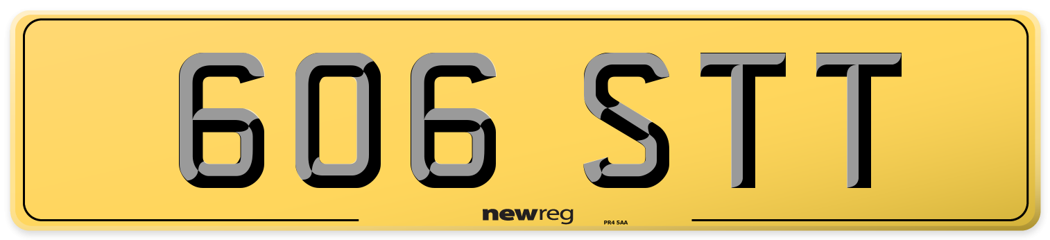 606 STT Rear Number Plate