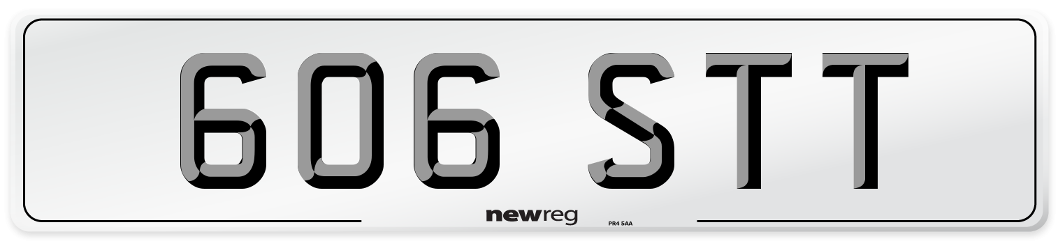 606 STT Front Number Plate