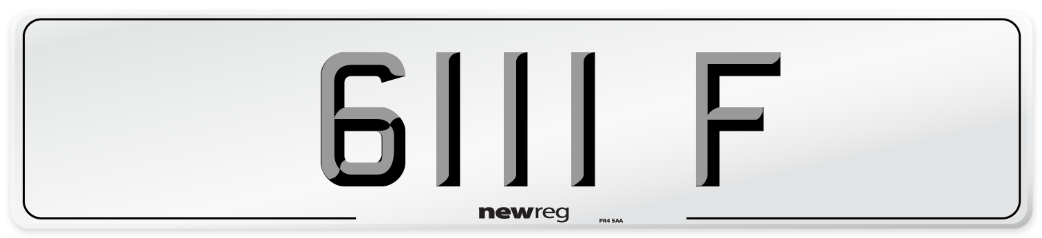 6111 F Front Number Plate